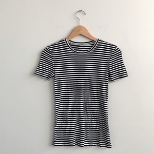 1901 Striped Cotton Blend Short Sleeve T-Shirt